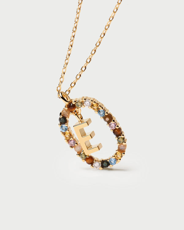 P D Paola Letter E Necklace