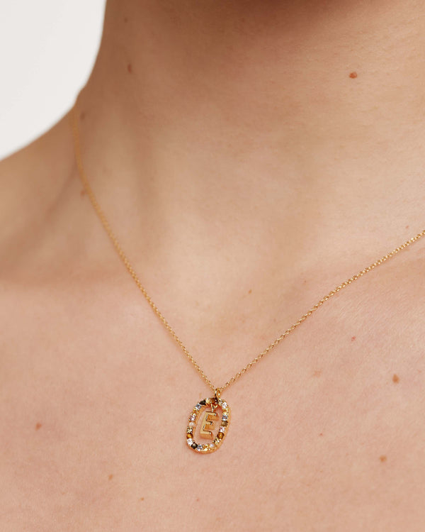 P D Paola Letter E Necklace