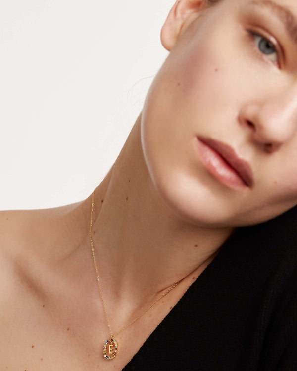 P D Paola Letter E Necklace