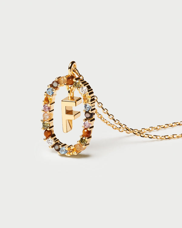 P D Paola Letter F Necklace