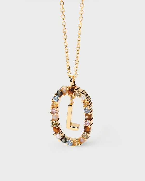 p d paola Letter L Necklace