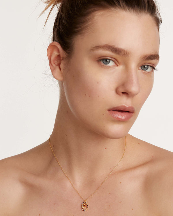 P D Paola Letter P Necklace