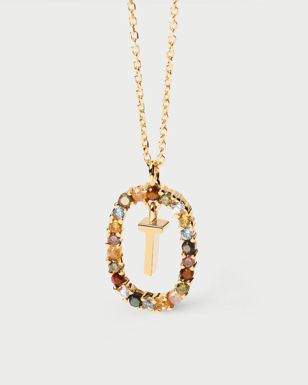 p d paola Letter T Necklace