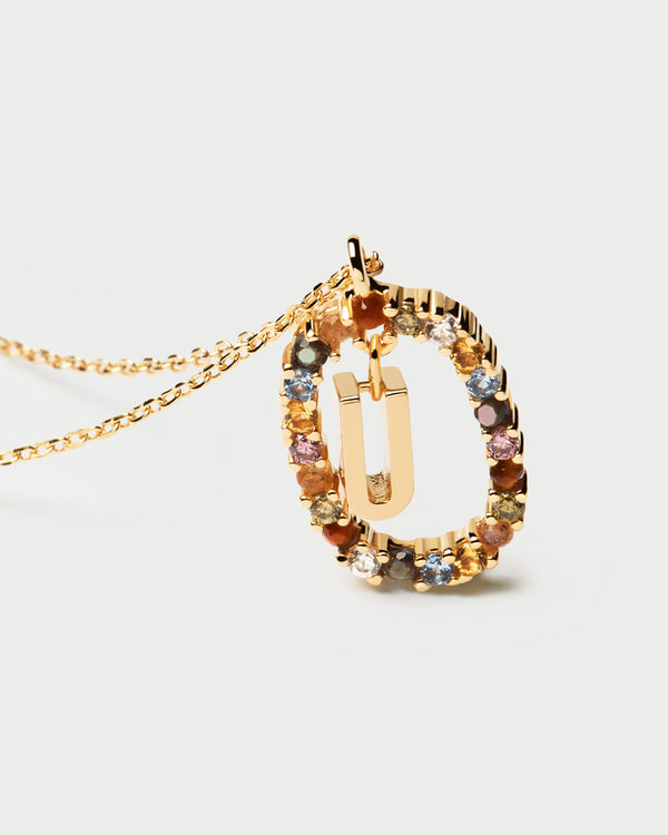P D Paola Letter U Necklace