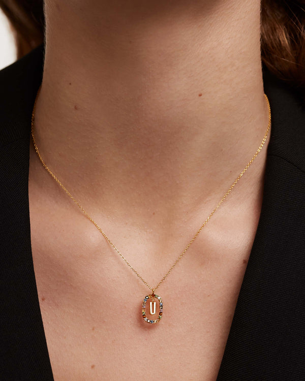 P D Paola Letter U Necklace