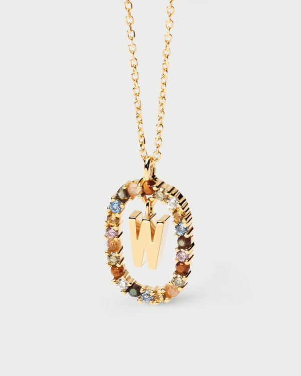 p d paola Letter W Necklace