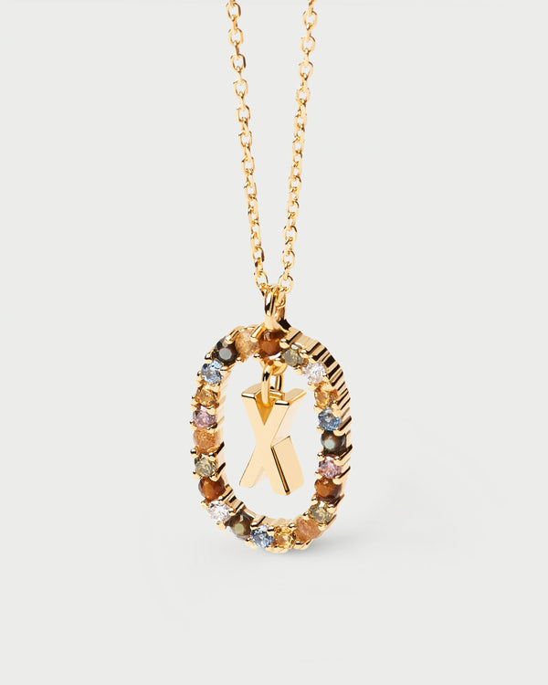 p d paola Letter X Necklace