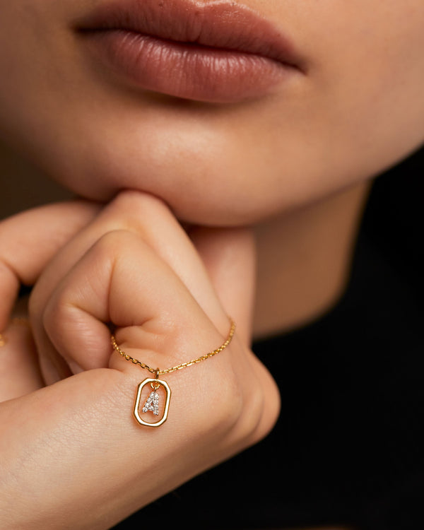 P D Paola Mini Letter A Necklace