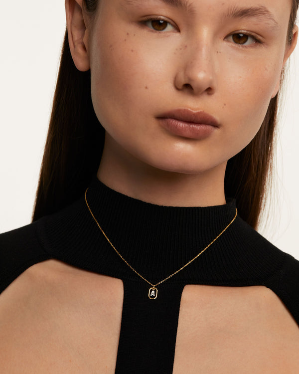 P D Paola Mini Letter A Necklace