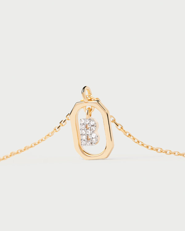 P D Paola Mini Letter B Necklace