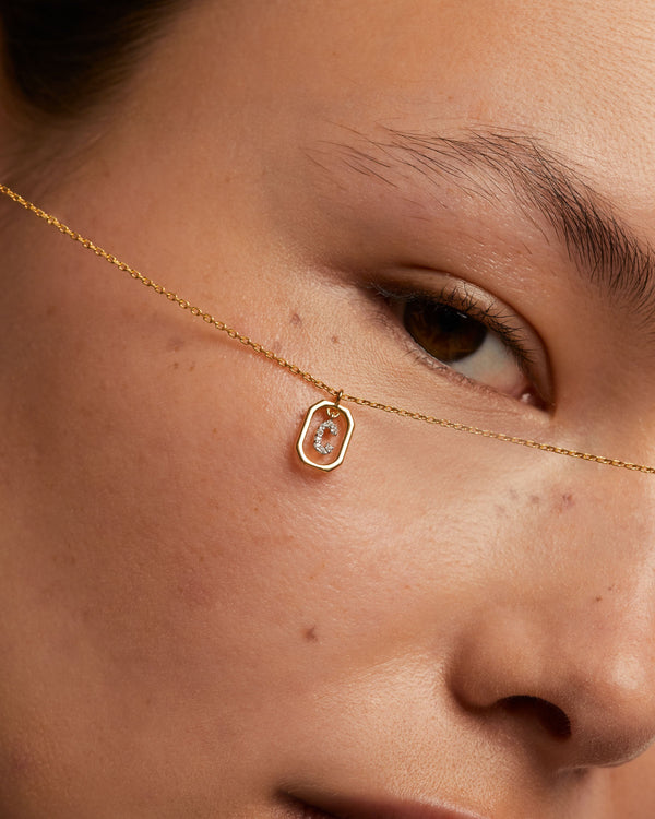 P D Paola Mini Letter C Necklace