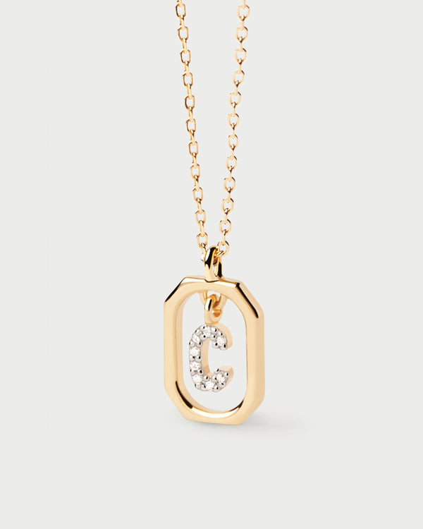 p d paola Mini Letter C Necklace