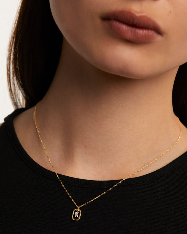P D Paola Mini Letter K Necklace