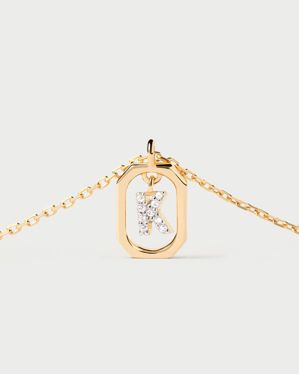 P D Paola Mini Letter K Necklace
