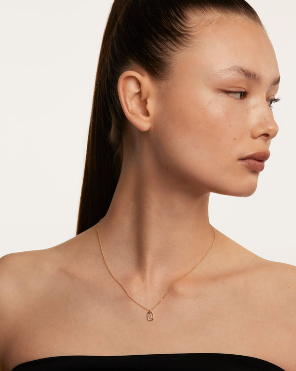 P D Paola Mini Letter Q Necklace