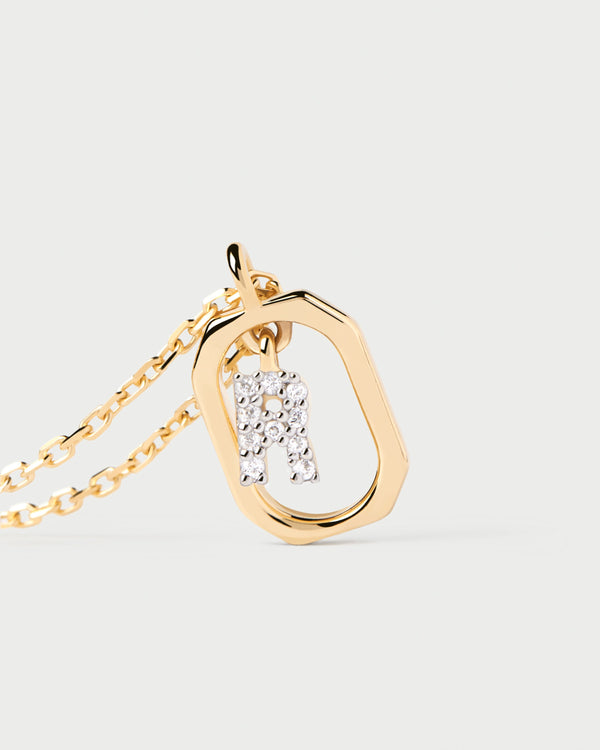 P D Paola Mini Letter R Necklace