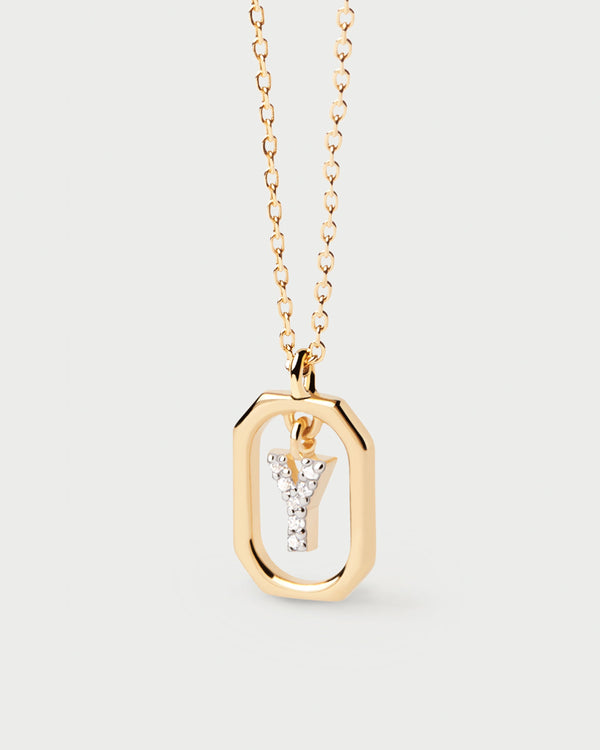 p d paola Mini Letter Y Necklace