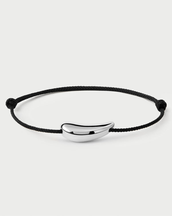 p d paola Orbit silver cord bracelet