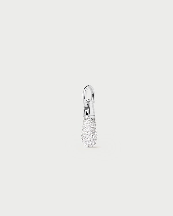 p d paola Pavé Drop Silver Pendant