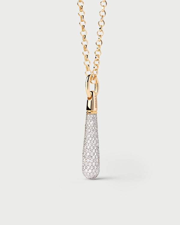 P D Paola Pavé Large Drop Pendant