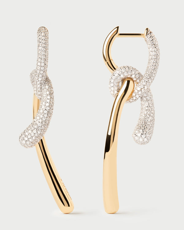 P D Paola Pavé Twist Hoops