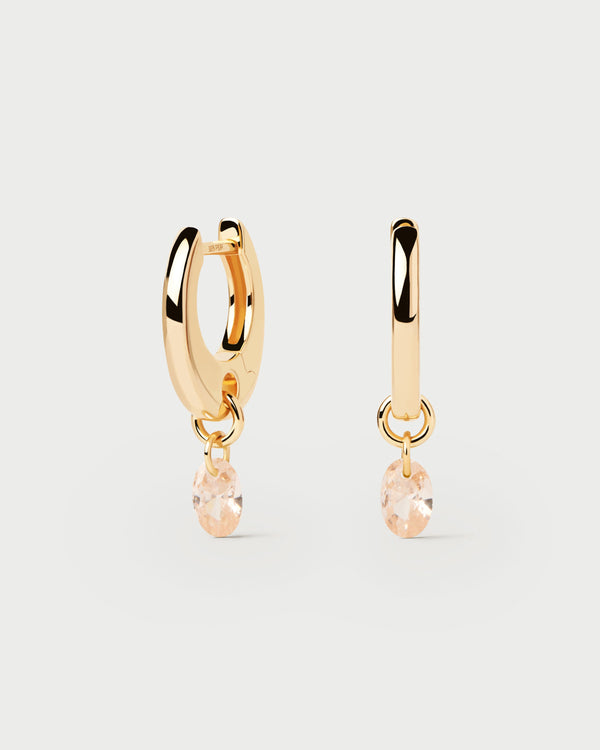 p d paola Peach Lily hoops