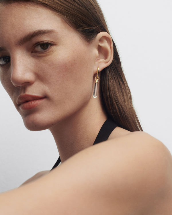 P D Paola Rock Crystal Large Jupiter Single Hoop