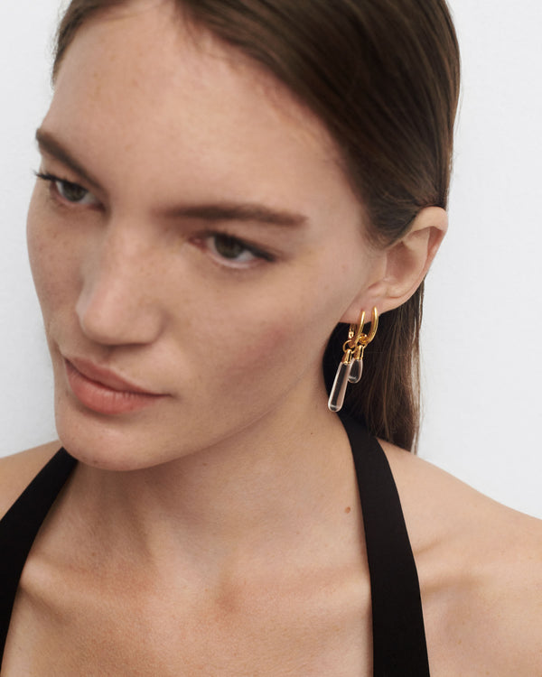 P D Paola Rock Crystal Large Jupiter Single Hoop