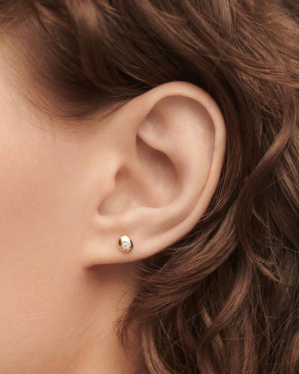 P D Paola Sand Single Stud Earring