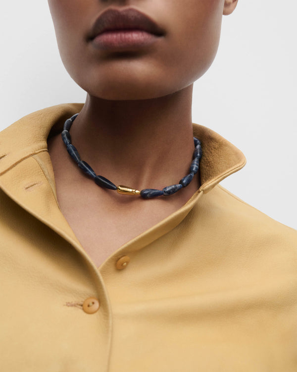 P D Paola Sodalite Drop Necklace