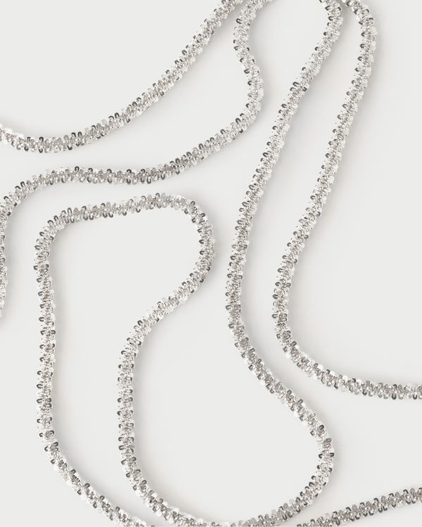 P D Paola Sparkle Silver Chain Necklace