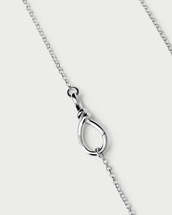 P D Paola Stacker Clasp Silver Chain Necklace