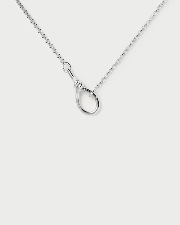P D Paola Stacker Clasp Silver Chain Necklace