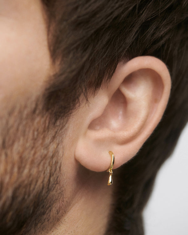 P D Paola Teardrop Single Hoop Earring