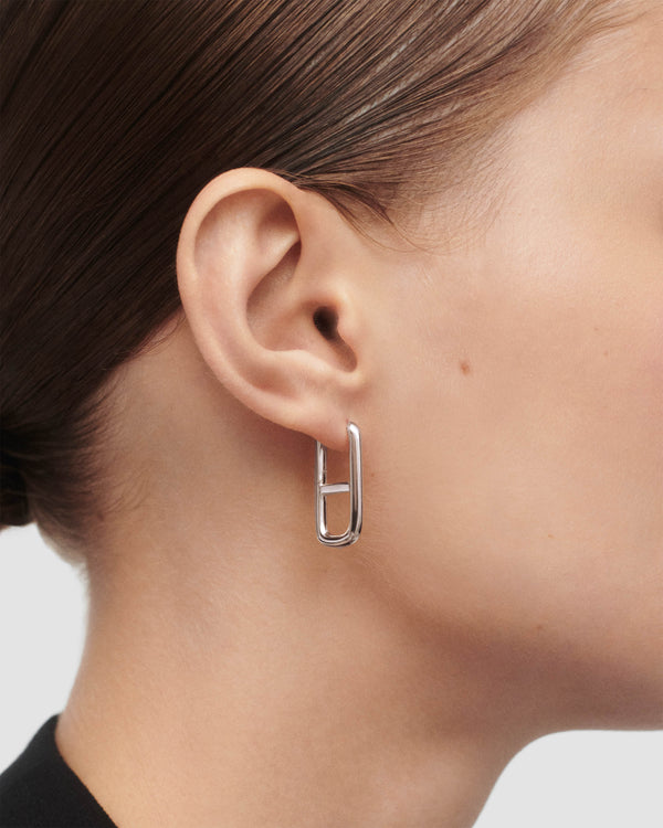 P D Paola Texas Silver Hoops