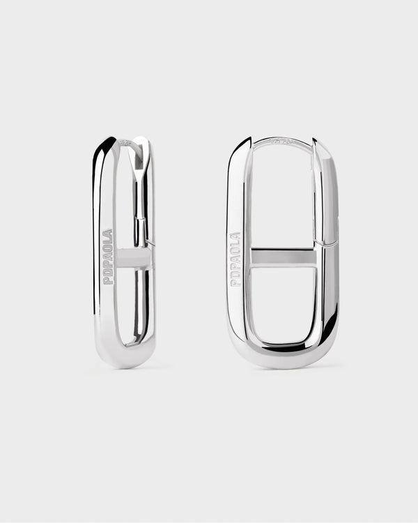 p d paola Texas silver hoops