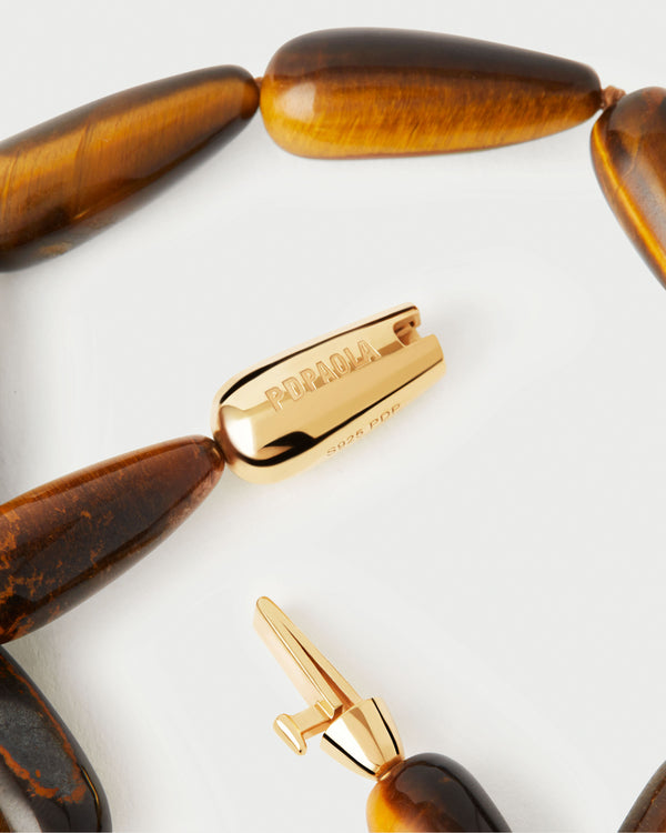 P D Paola Tiger Eye Drop Necklace