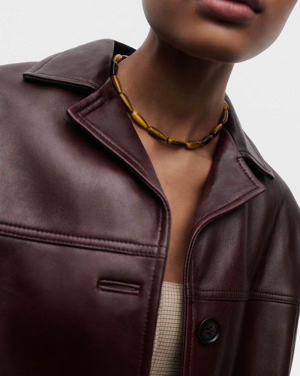 P D Paola Tiger Eye Drop Necklace