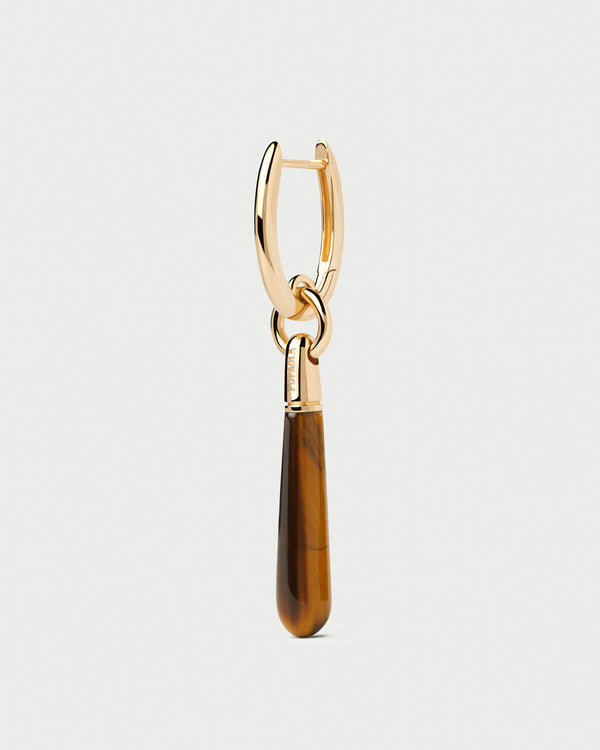 p d paola Tiger Eye large Jupiter single hoop