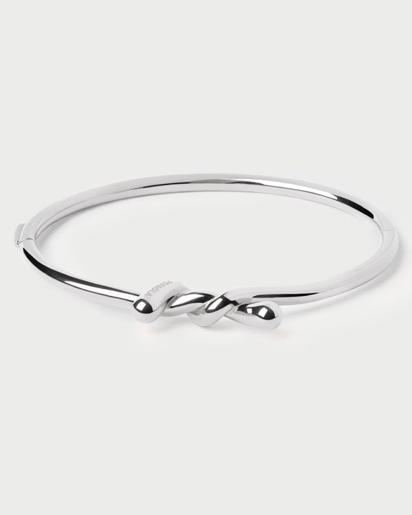 p d paola Twist silver bangle