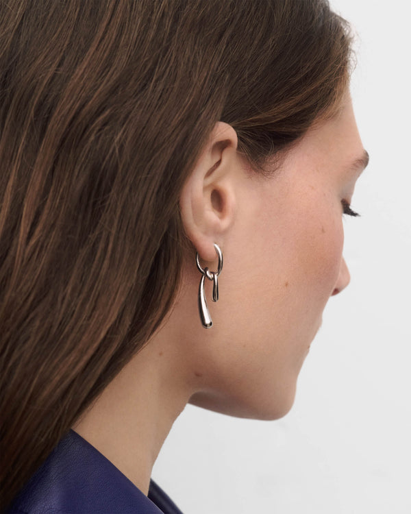 P D Paola Twist Silver Hoops