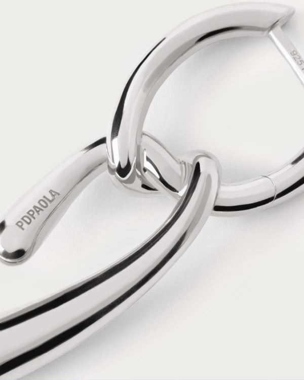 P D Paola Twist Silver Hoops