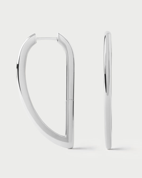 p d paola Vento silver hoops