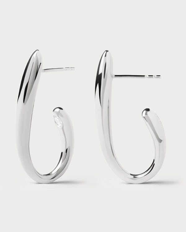p d paola Volta silver hoops