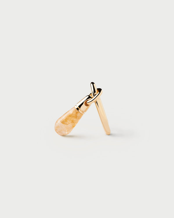 P D Paola Yellow Aventurine Jupiter Single Hoop