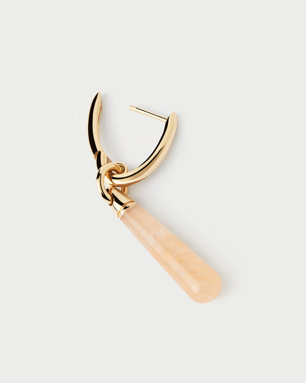 P D Paola Yellow Aventurine Large Jupiter Single Hoop