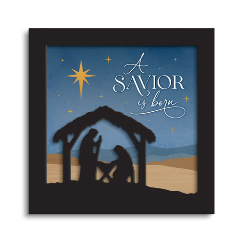 P. Graham Dunn 3D Merry Be Your Christmas Framed Art - A Savior Is Born