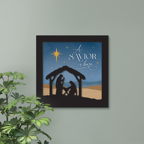 p. graham dunn 3D Merry Be Your Christmas Framed Art - A Savior Is Born