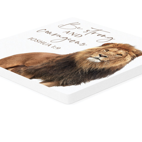 P. Graham Dunn Be Strong Collection Coaster - Be Strong And Courageous
