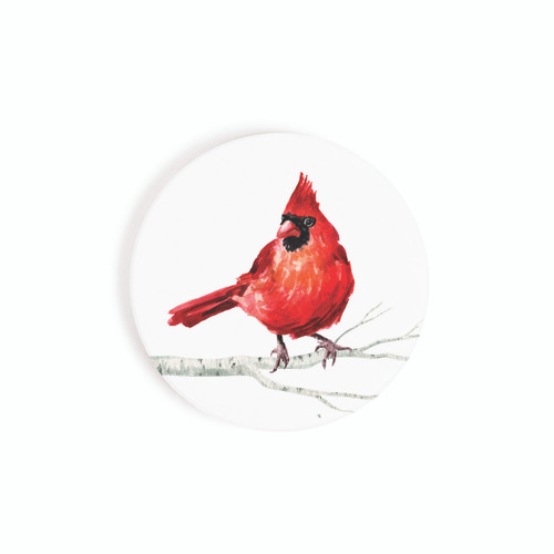 P. Graham Dunn Birds Of A Feather Collection Car Coaster (Retail Pack) - Cardinal